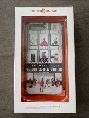 Tory Burch White & Pink Illustrated Bloomingdale's iPhone Hardshell Case